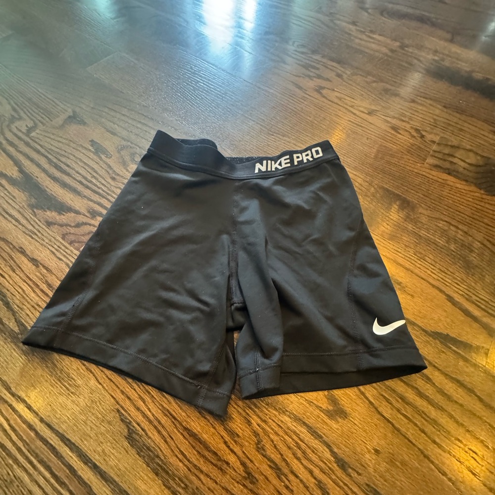 Nike Pro Kids Black Athletic Shorts